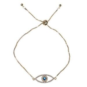 EVIL EYE SLIDING KNOT BRACELET